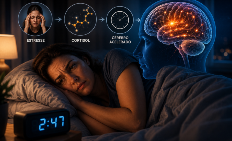 Entenda por que o estresse e o excesso de cortisol impedem o cérebro de desacelerar na hora de dormir