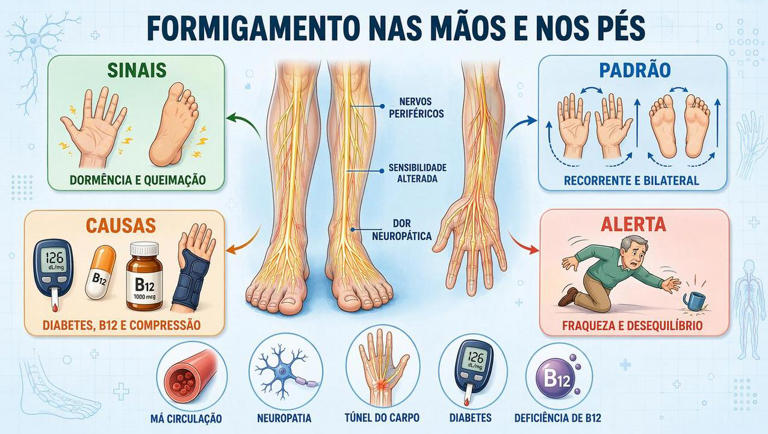 Formigamento muito frequente nas mãos e nos pés não é só má circulação: pode ser um sinal precoce de comprometimento nos delicados nervos | revistasaudeemforma.com.br image 23